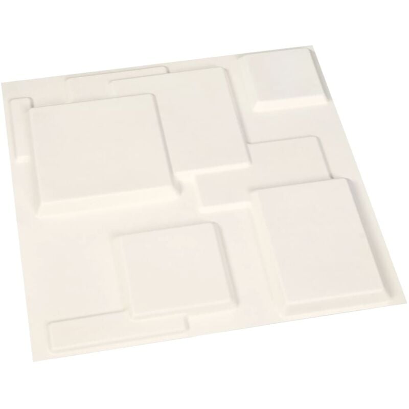 

vidaXL Paneles de pared 3D 12 unidades 0,5x0,5 m 3m² - Blanco