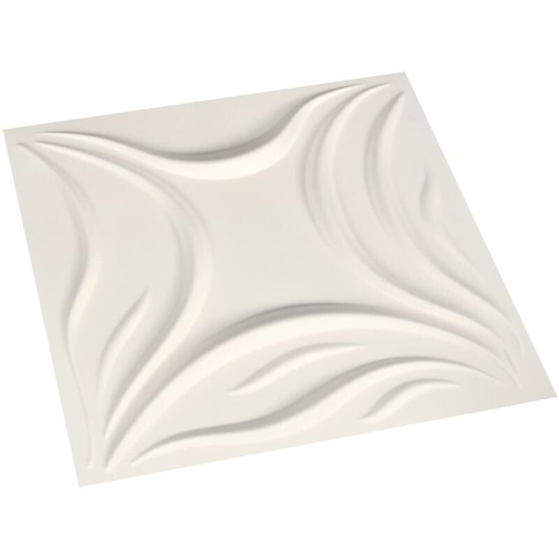 

vidaXL Paneles de pared 3D 12 unidades 0,5x0,5 m 3m² - Blanco