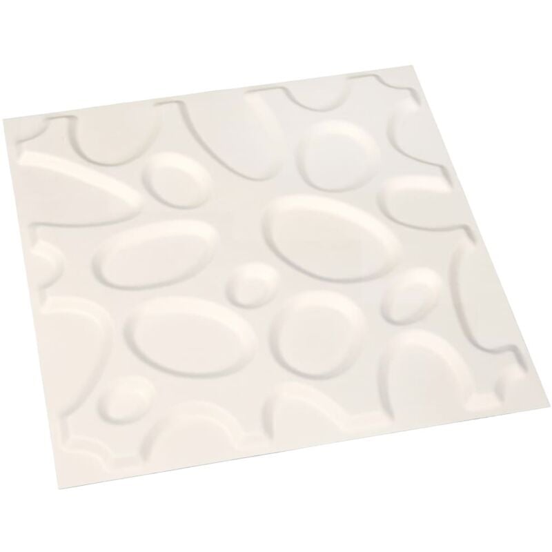 

vidaXL Paneles de pared 3D 24 unidades 0,5x0,5 m 6 m² - Blanco