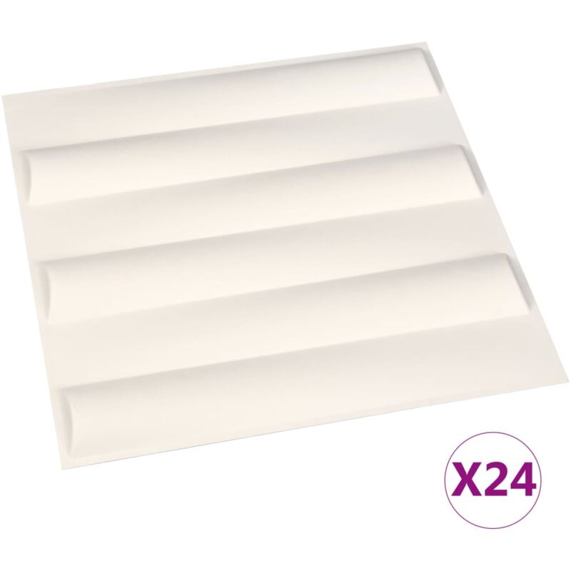 

vidaXL Paneles de pared 3D 24 unidades 0,5x0,5 m 6 m² - Blanco