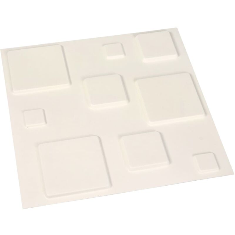

vidaXL Paneles de pared 3D 24 unidades 0,5x0,5 m 6 m² - Blanco