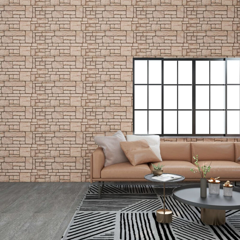 

Paneles de pared 3D con diseno de ladrillo beige 11 piezas EPS