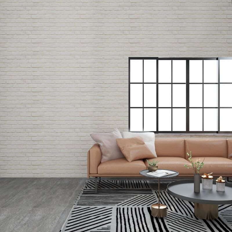 

Paneles de pared 3D con diseño de ladrillo blanco 11 piezas EPS
