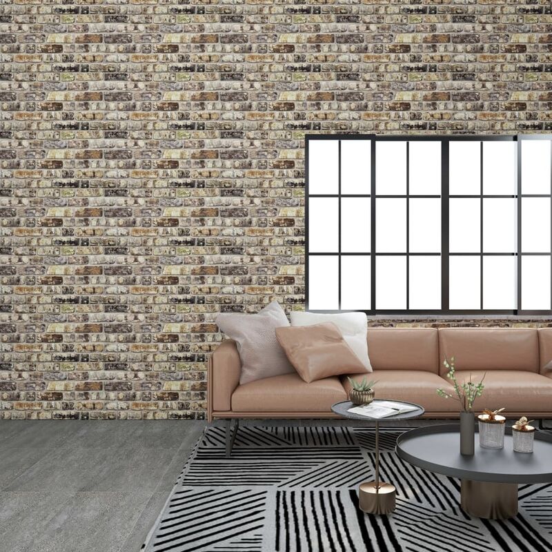 

Paneles de pared 3D diseño de ladrillo multicolor 11 piezas EPS