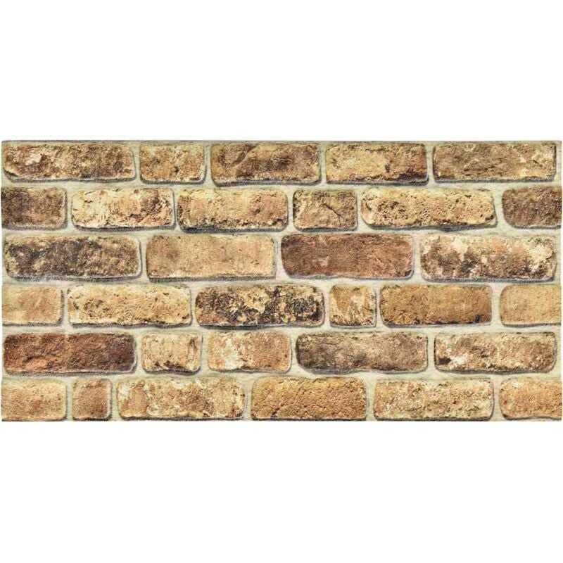 

vidaXL Paneles de pared 3D diseño ladrillo arena oscuro 11 piezas EPS - Beige