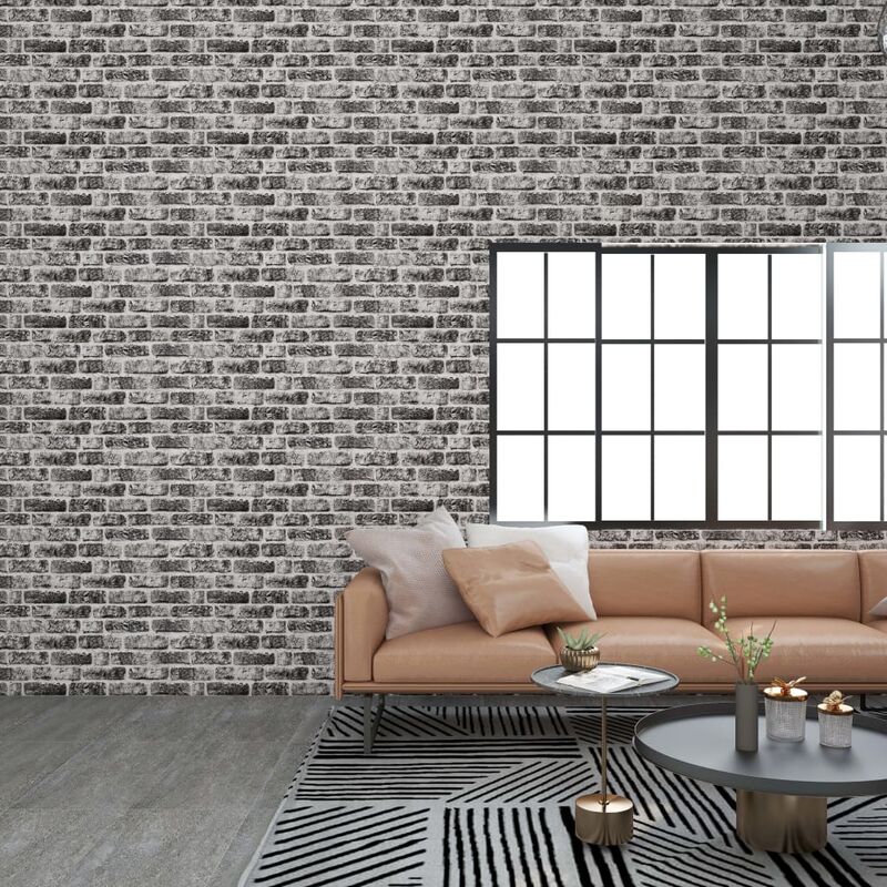 

Paneles de pared 3D ladrillo gris oscuro y gris 11 pzas EPS - Gris