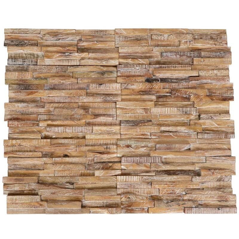 

Paneles de revestimiento de pared 3D 10 uds madera teca 1,01 m²