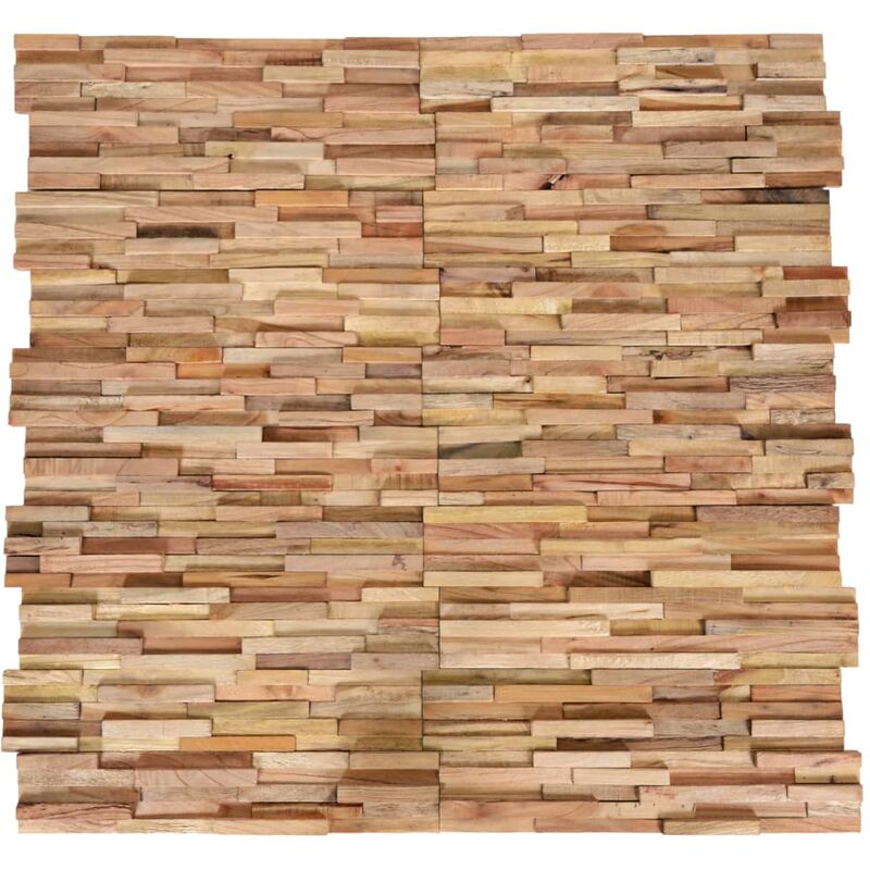 

Paneles de revestimiento de pared 3D 10 uds madera teca 1,08 m²