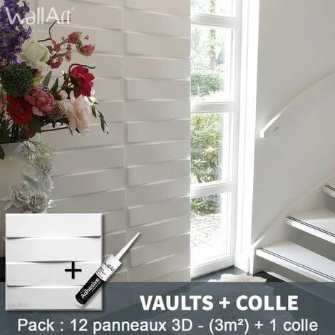 Paneles decorativos 3D Vaults Panel de pared + Pegamento WallArt