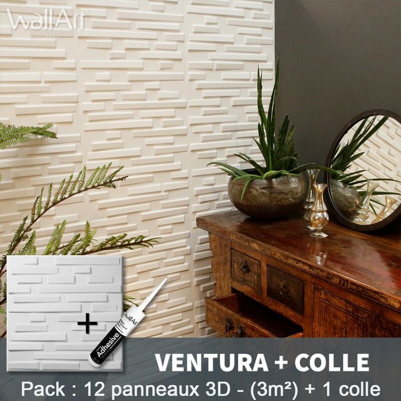 

Paneles decorativos 3D Ventura Panel de pared + Pegamento WallArt