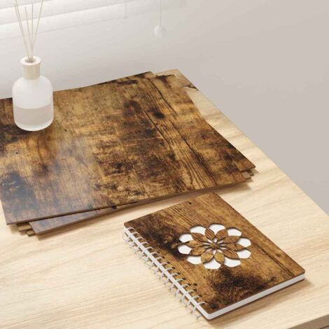 Paneles Decorativos 50 pcs Roble ahumado 30 x 30 x 0.3 cm