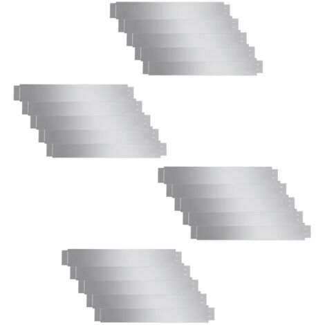 Paneles divisorios flexibles acero 10 uds galvanizado 100x15 cm