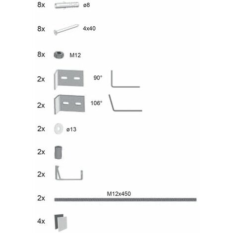 Ravak Avocado Kit de fijación para faldón de bañera (B28000000N)