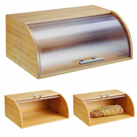 Panera de bambú, madera, 41 cm, recipiente para panecillos, KLAUSBERG KB-7874