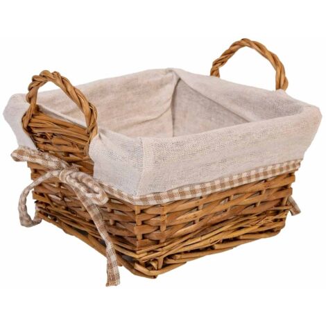 Panera mimbre forrada 20x20x10h cm