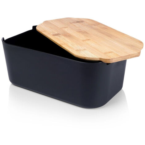 Panera para panecillos con tabla de bambú para cocina