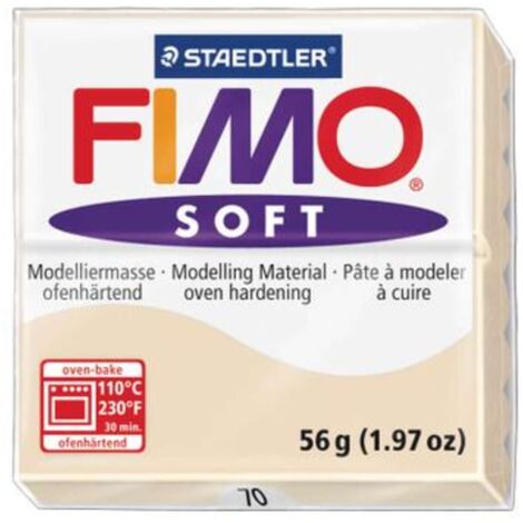 LIDERPAPEL STAEDTLER - FIMO SOFT - PASTA MODELLABILE SINTETICA 57gr - COLORE SABBIA DEL SAHARA 70