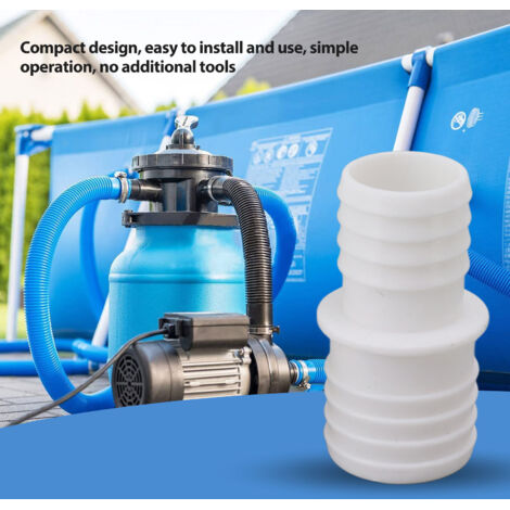 Pangea Tech 32-mm-Poolschlauchverbinder mit Schlauchschellen
