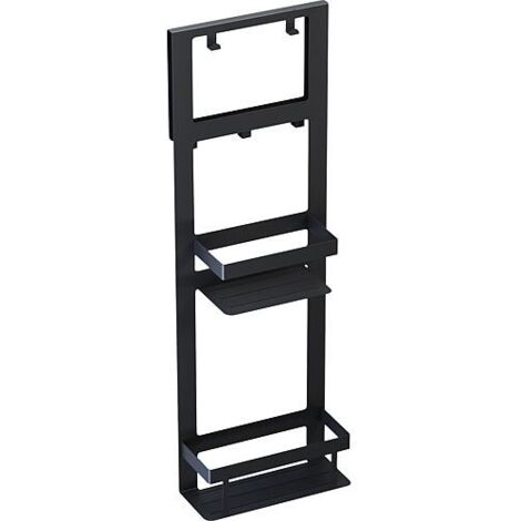 Panier à accrocher Swakop pour cabines de douche, noir, 250x760mm
