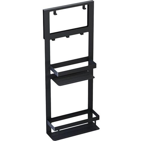 Panier à accrocher Swakop pour cabines de douche, noir, 300x760mm