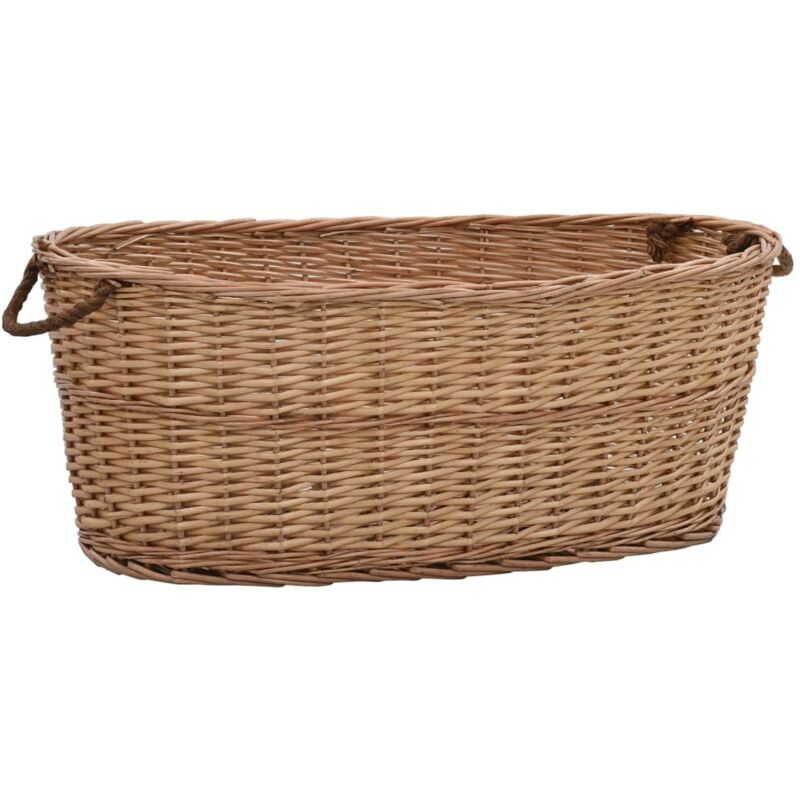 vidaXL Holzkorb mit Tragegriffen 88 x 57 x 34 cm Natur Weide
