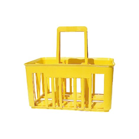 Panier à bouteilles 6 places en plastique durable – Couleurs assorties pour événements – Compatible avec bouteilles standard – ICS