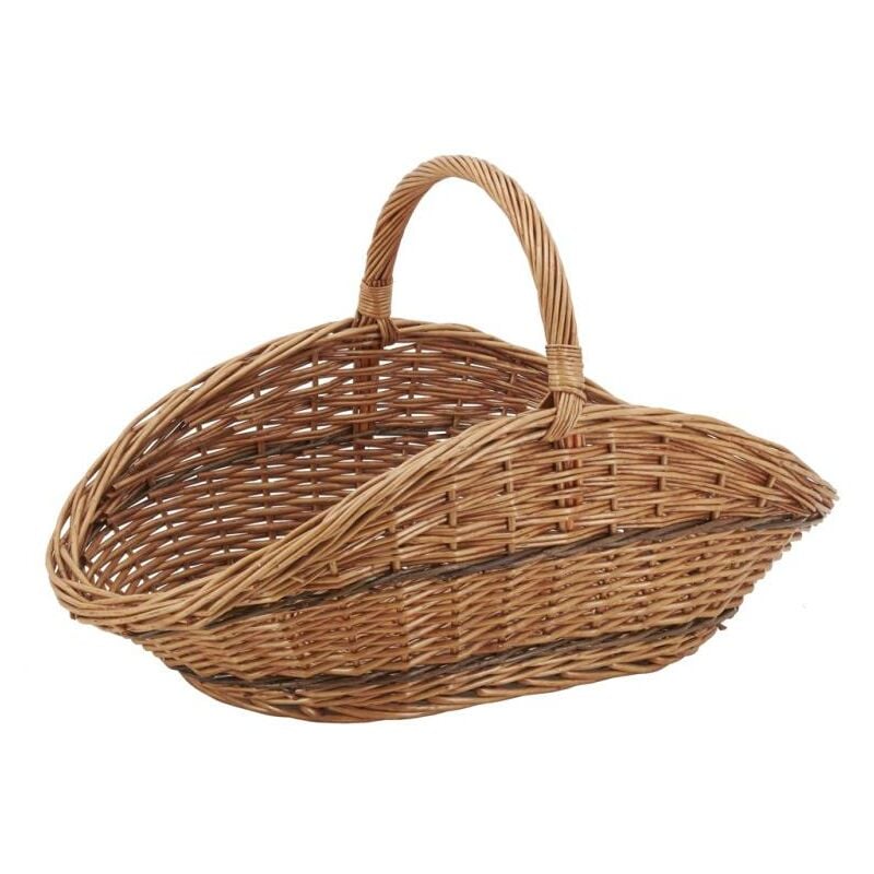 Panier à bûches en osier buff