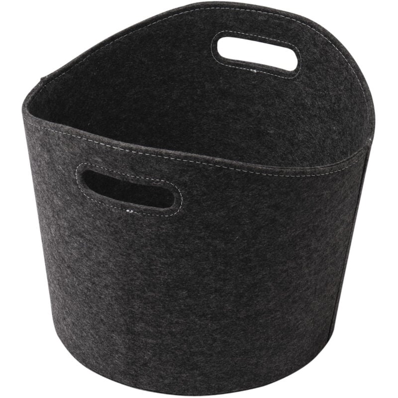 Werka Pro - Panier à bûches rond en feutre Feutre gris Feutre gris