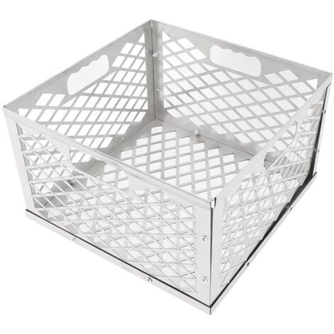 Panier à charbon de bois amovible portable robuste en acier inoxydable pour barbecue