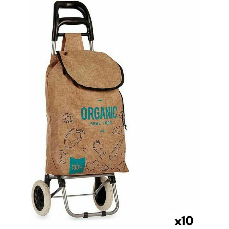 Chariot à provisions bio brun 3,3 l 36 x 95 x 35 cm (10 pcs.)