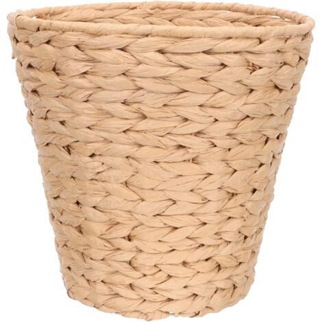 Panier à Déchets Rond en Rotin Synthétique Tressé Léger 0 - 78 Kg -