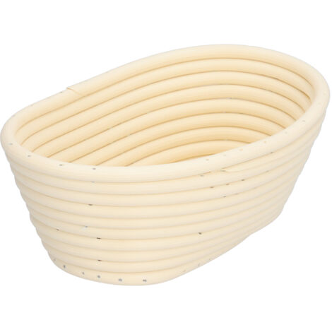 Panier à fermentation pour pain lavable, moule de cuisson ovale innovant pour boulangerie maison, 21x14x8cm beige