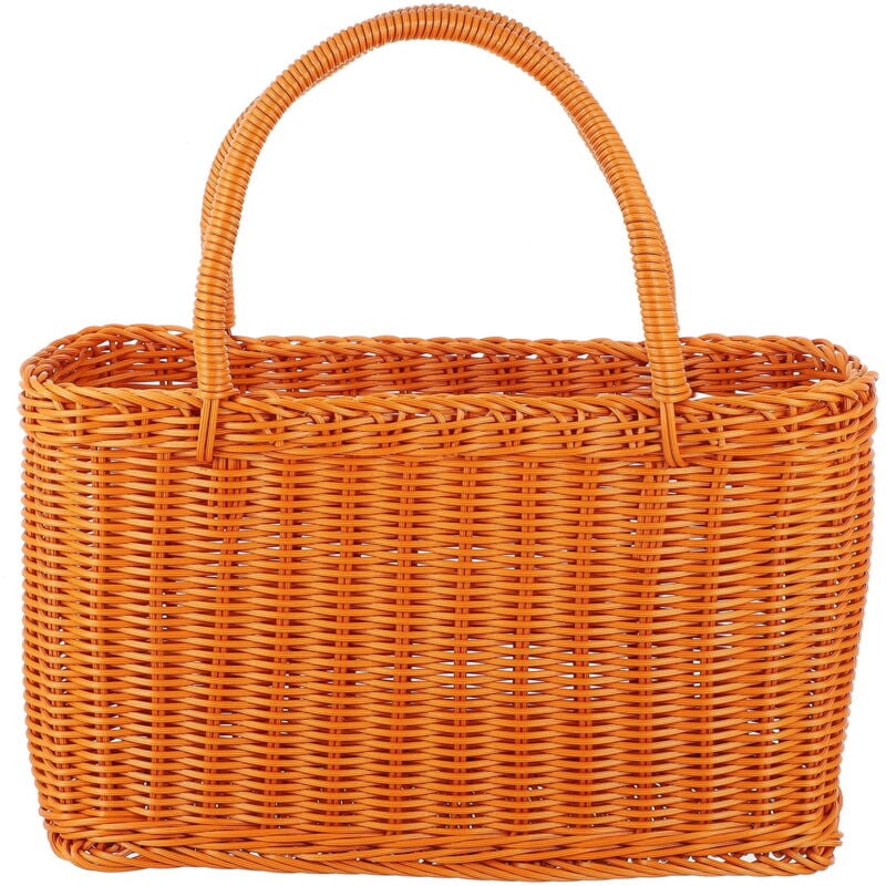 Panier à fleurs 1 pièce Panier à provisions en rotin imitation Panier à provisions en plastique Panier à fleurs