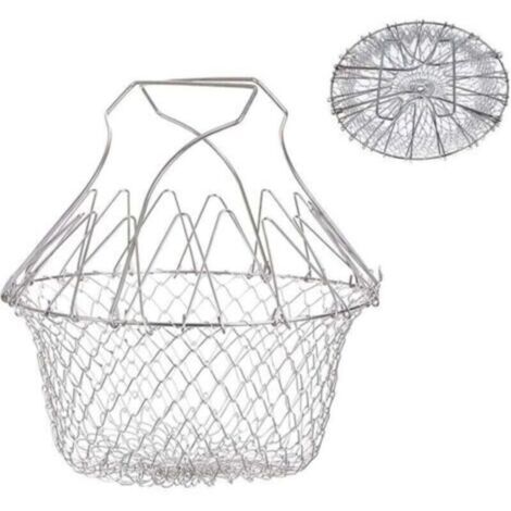 Panier à frire - Panier à salade tamis cuisine inoxydable - Fry extensible - Chef panier cuisine