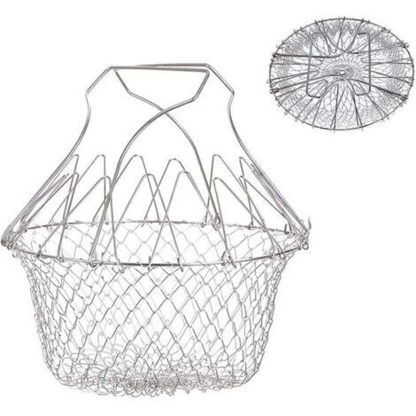 Panier à frire - Panier à salade tamis cuisine inoxydable - Fry extensible - Chef panier cuisine