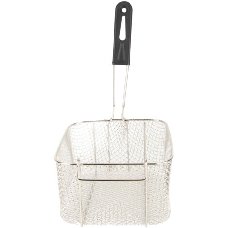 Panier à friture avec passoire à aliments frits à longue poignée, friteuse électrique à maille métallique