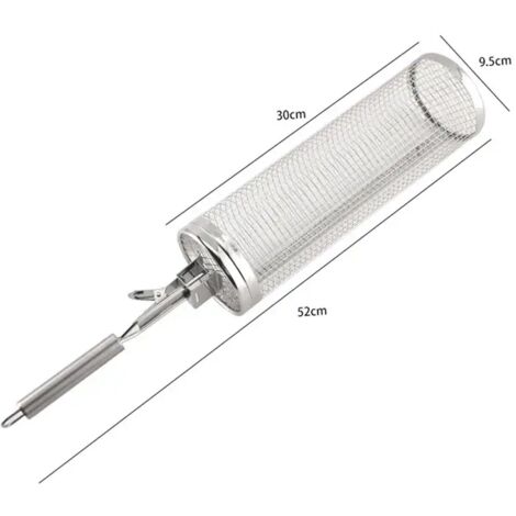 Panier à griller pour barbecue en acier inoxydable, outil de cuisson en maille pour le camping, idéal pour les pique-niques, les feux de camp et les fêtes en plein air. Réchauds de cuisine portables.
