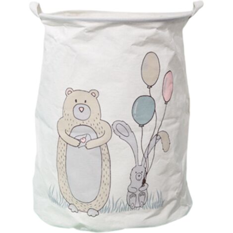 Panier à jouets, sac à linge, sac en peluche OURS EN PELUCHE 35x45 cm OR2WZ121