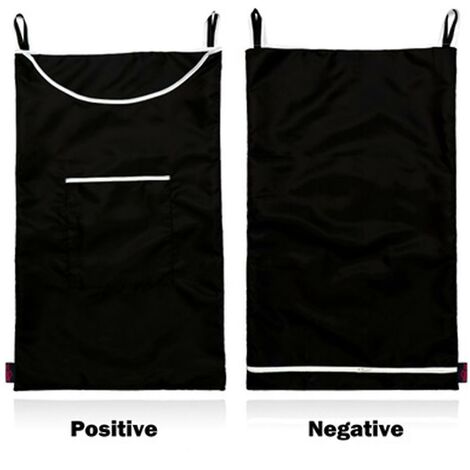 Panier à linge 1 pcs - Sac Oxford durable pour panier à linge, panier en tissu sur la porte avec crochets, pour salle de bain, rangement, placard, 75 x 50 cm - Noir - Le noir