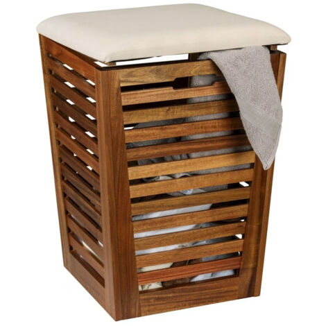 Panier à linge avec assise FONDI, hauteur 56 cm