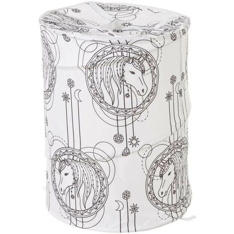 Panier à linge avec motif licorne