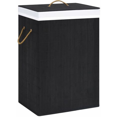 Panier à linge Bambou Noir