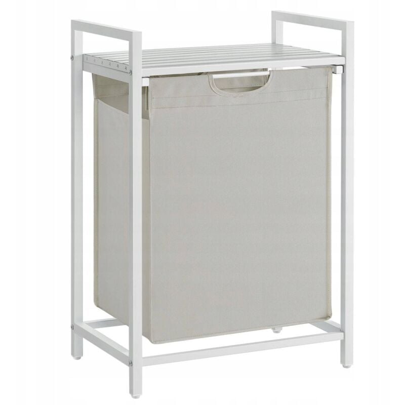 Panier à linge blanc 1 compartiment 65L