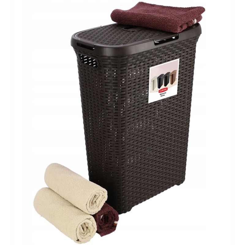 Curver - Panier à Linge 40 l Marron