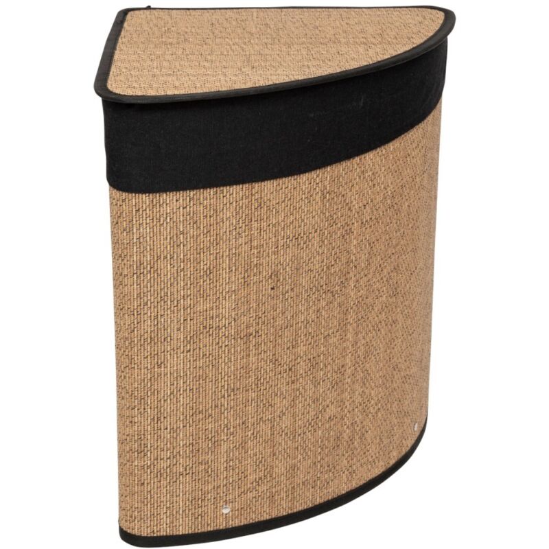 Panier à linge d'angle 48L en bambou