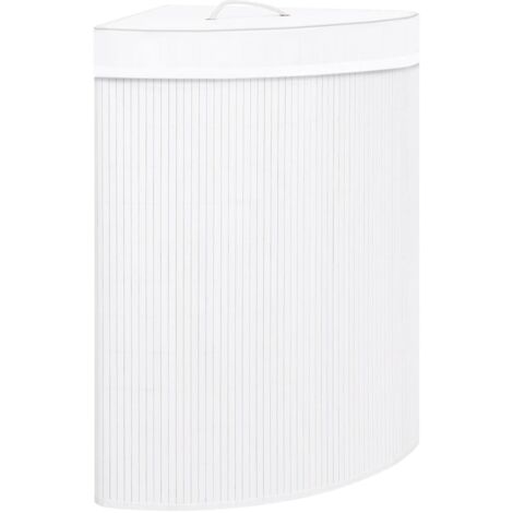 vidaXL Panier à Linge d'Angle Bambou 60 L Corbeille Bac Rangement Multicolore