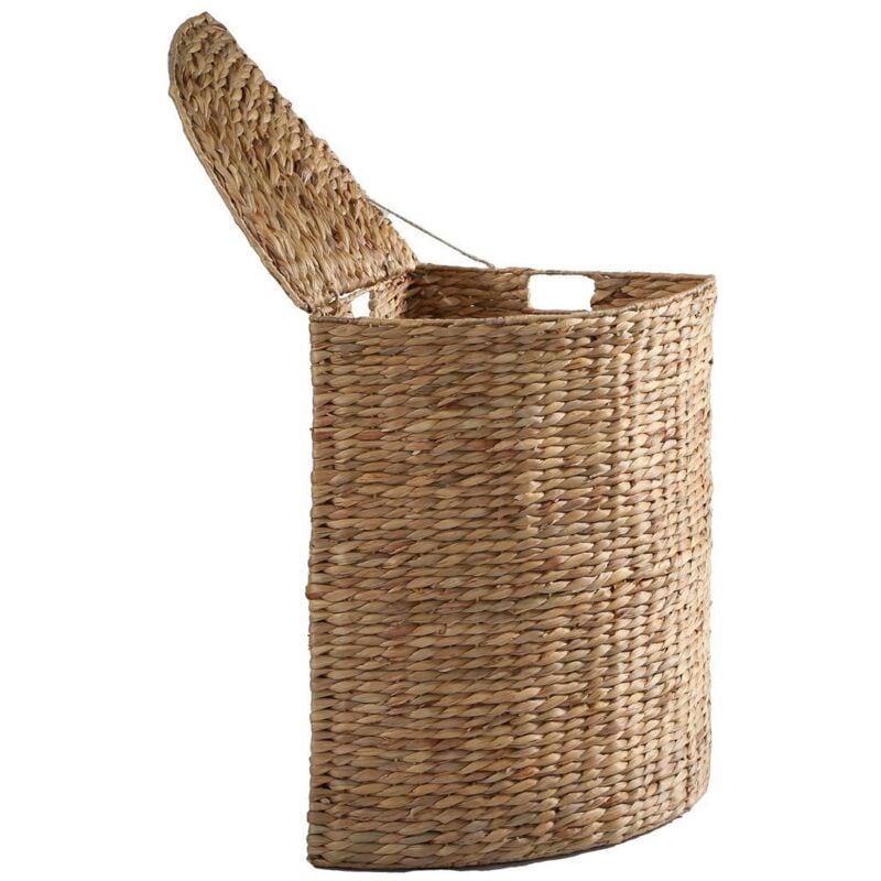 Calicosy - Panier à Linge d'Angle en Jacinthe d'Eau - H66 cm