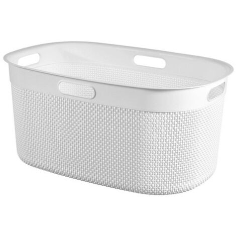 Panier à linge en coin Palm Luxe de Superio, 23 po x 16 po, blanc 343