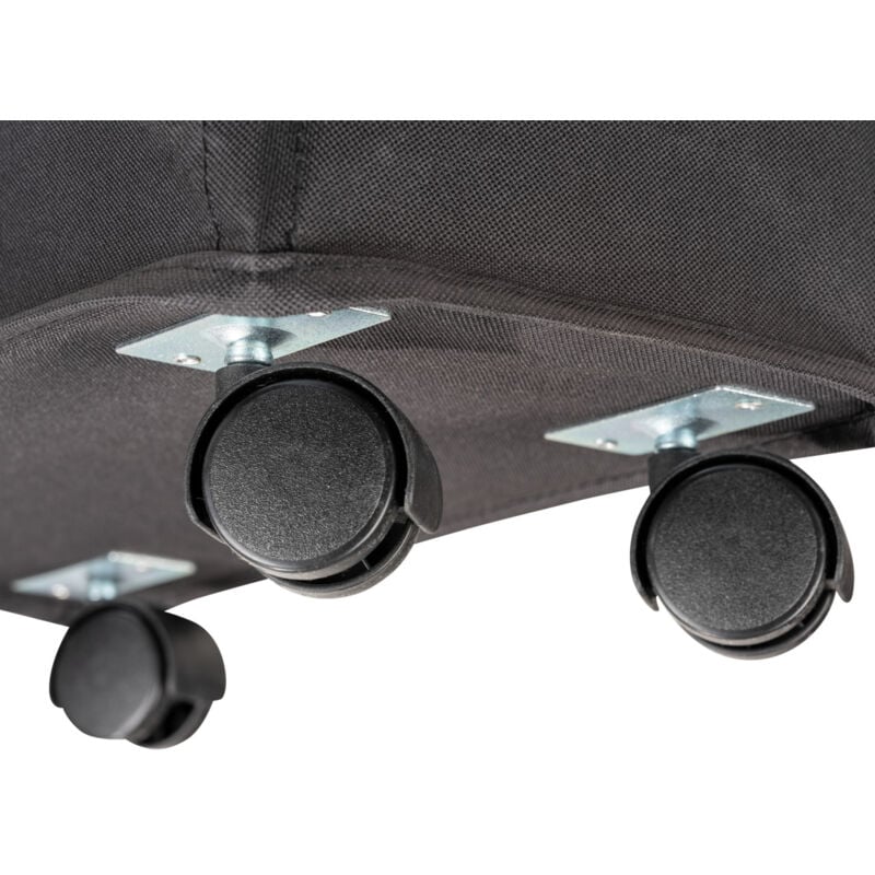 Wenko - Panier à linge corno panier linge roulettes étroit 43 l, gain de place, poignets de transport , Polyester, 18.5x60x40cm, noir