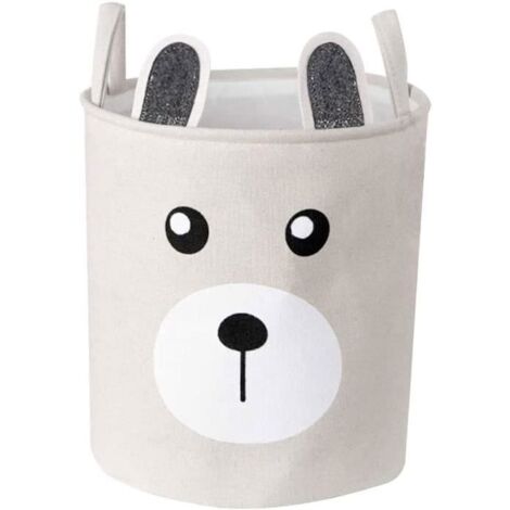 Panier à Linge - Enfant - Ours - Pliable - Imperméable - 33x30cm